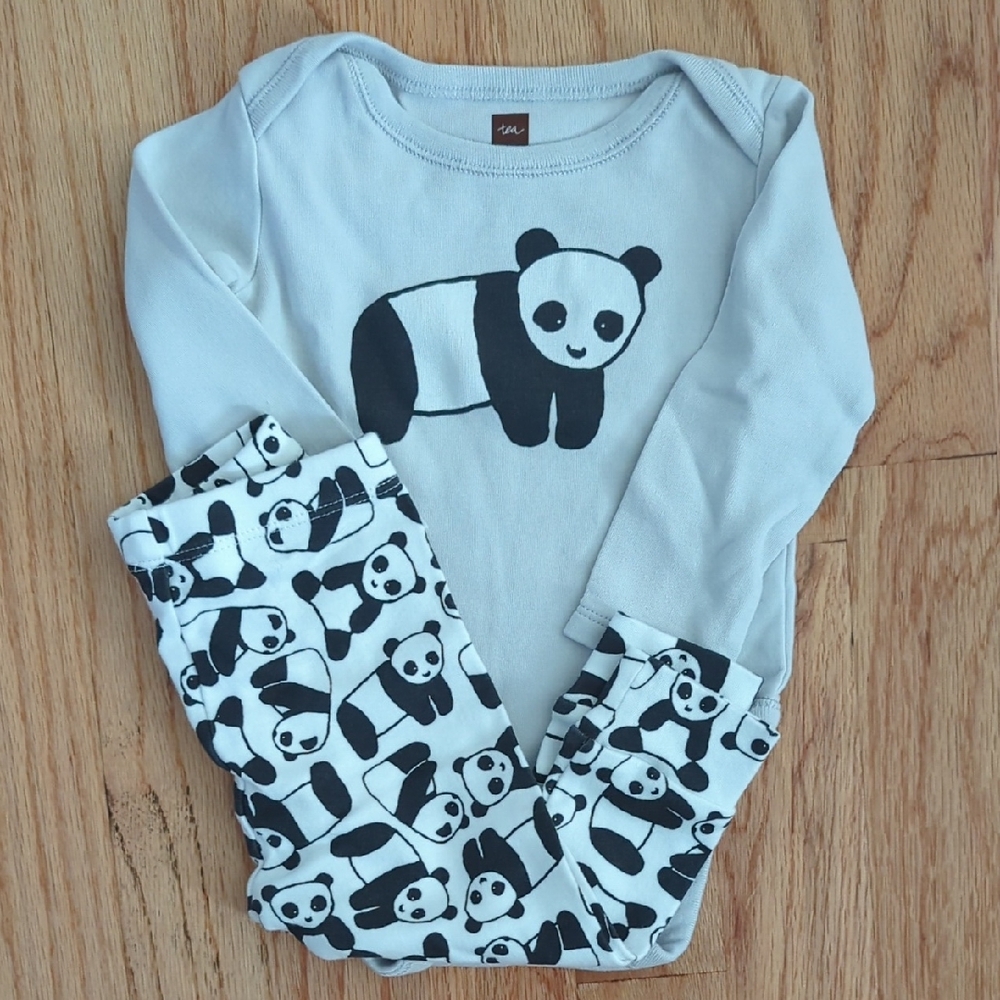 New 100% Cotton Panda Matching Set